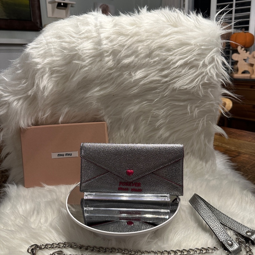 Nib Metallic Silver Miu Miu Wallet - image 2
